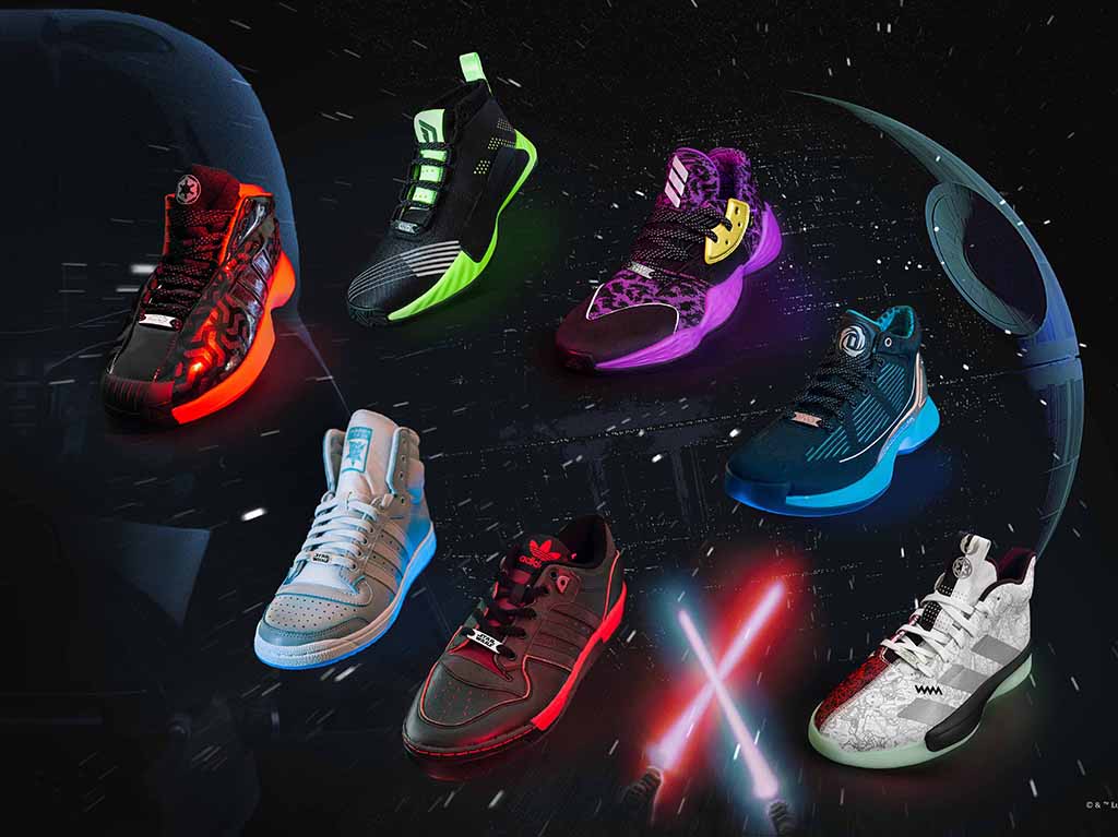 Tenis de Star Wars y Adidas: sneakers de basketball y running