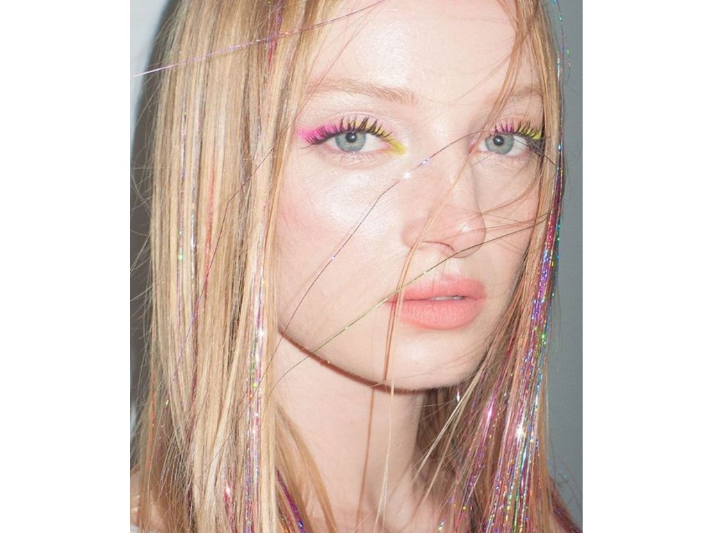 2. "Blonde Glitter Hair Extensions" - wide 5