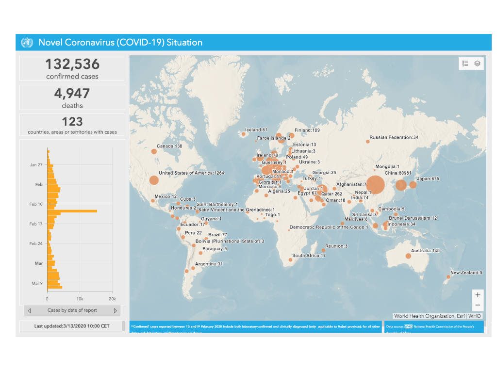 Coronavirus mapa oficial