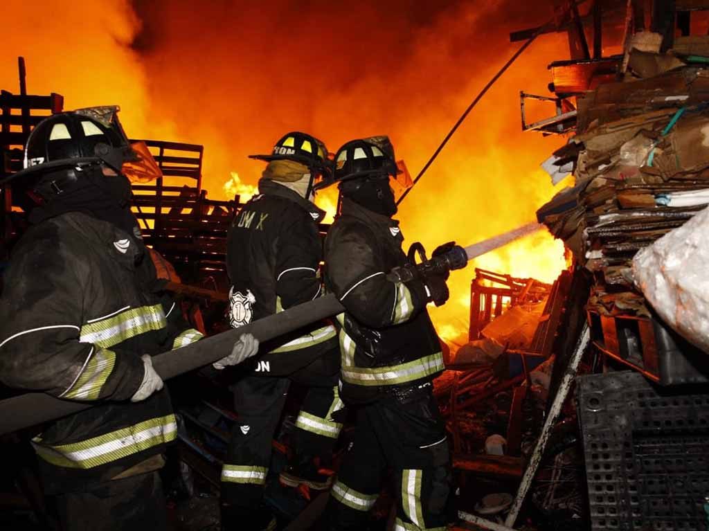 incendio en la central de abasto