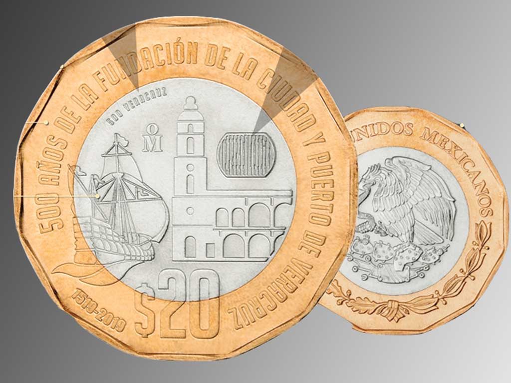 nueva moneda de 20 pesos