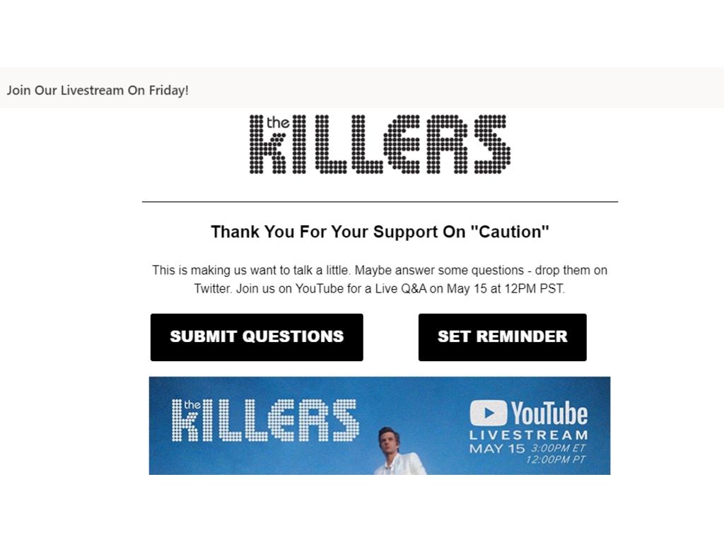 Transmisión en vivo con The Killers