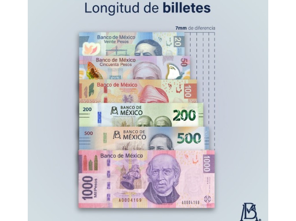 nuevo billete de 1000 pesos longitud