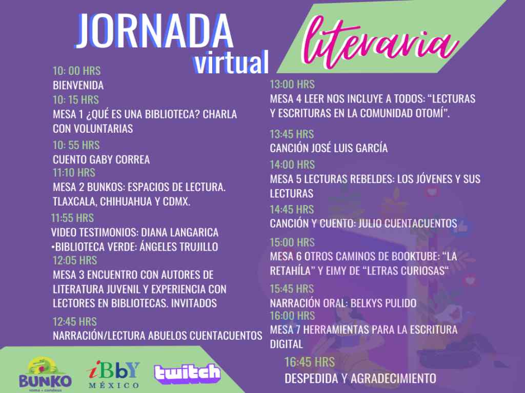 No te pierdas la Primera Jornada Literaria Virtual de IBBY México 2