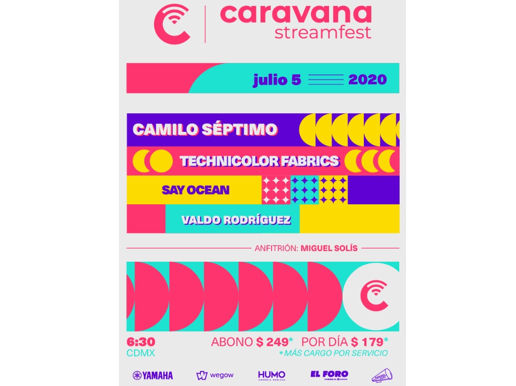 Caravana Stream Fest: cartel 5 de julio