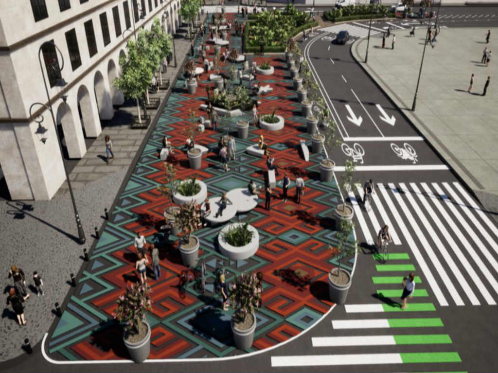 Así serán los nuevos espacios peatonales en el Centro Histórico