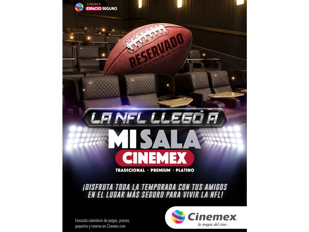 Cinemex renta sus salas para ver la NFL