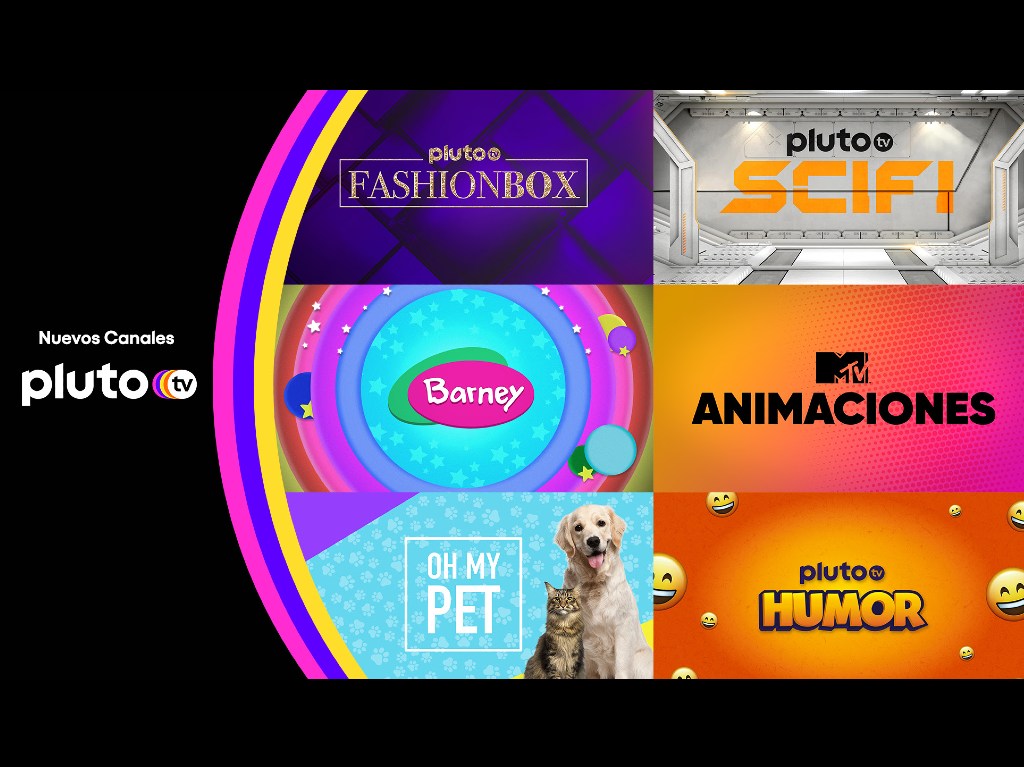 Nuevos canales en Pluto TV