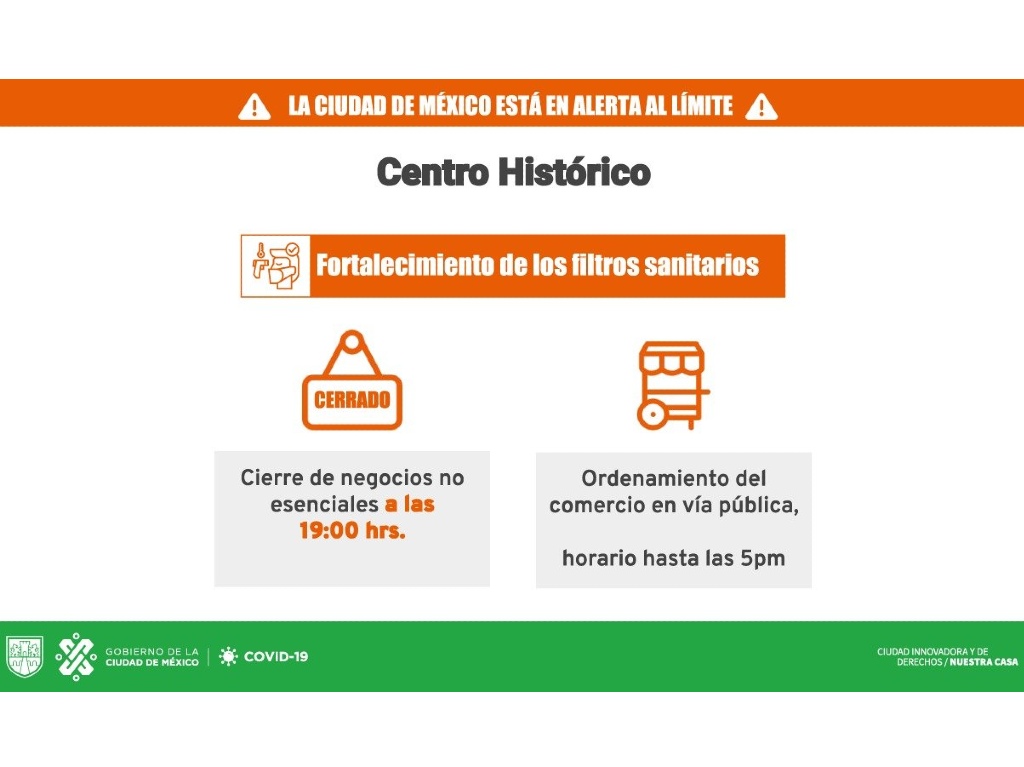 Cambio de horarios en el Centro Histórico