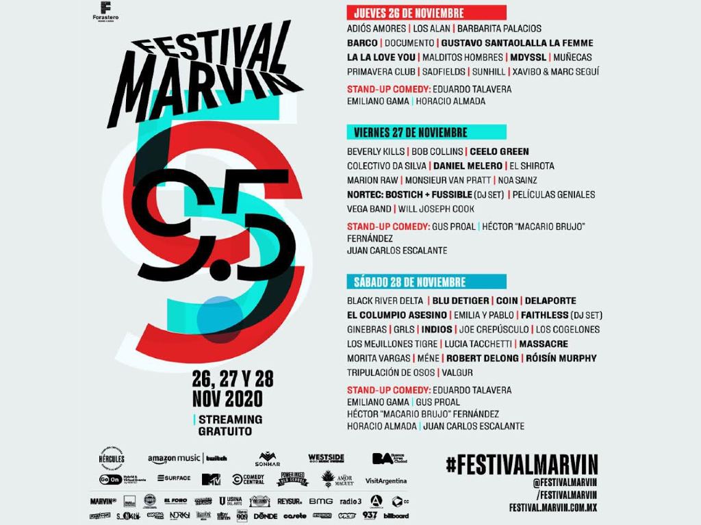 Cartel Festival Marvin por días