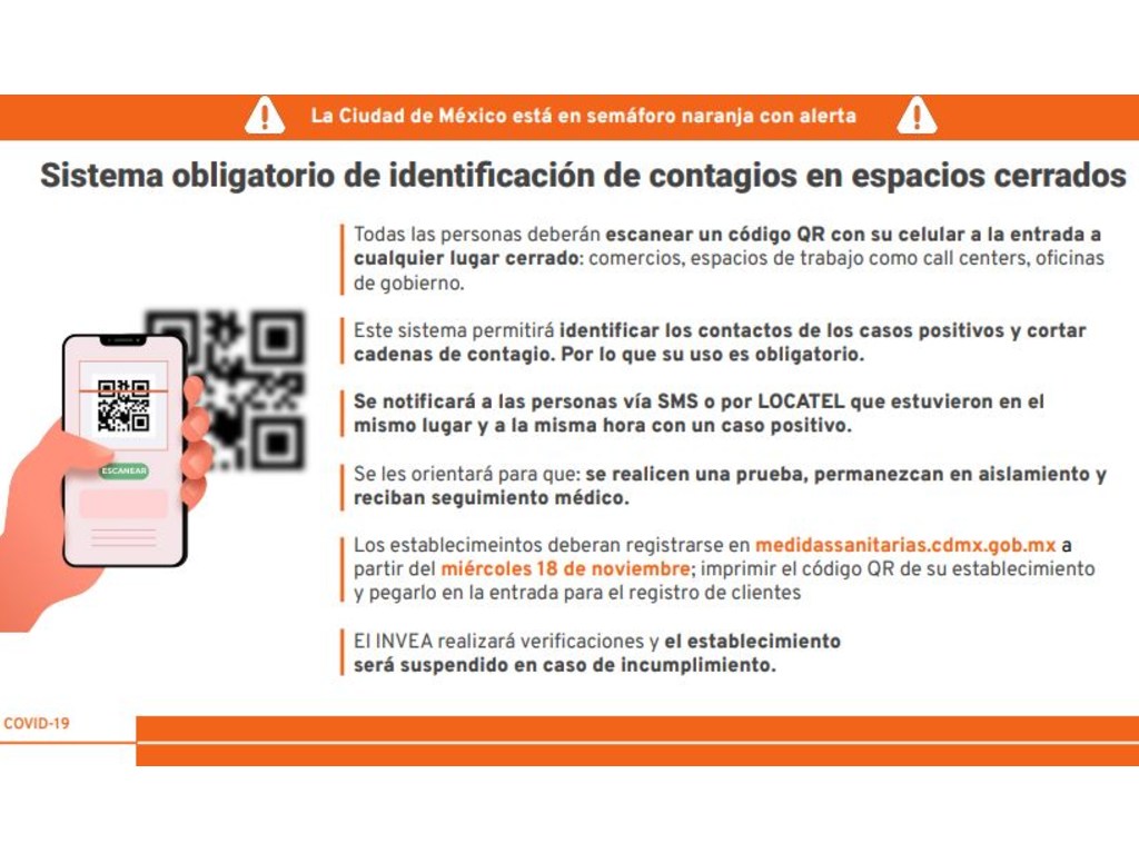 Identificación de contagios en espacios cerrados con códigos QR