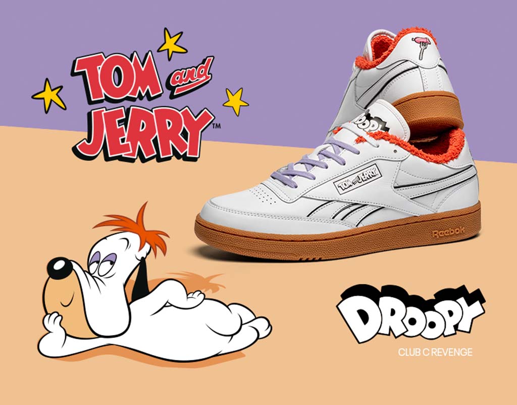 Reebok lanza segunda colección de tenis de Tom & Jerry. Ahora con Droopy 1