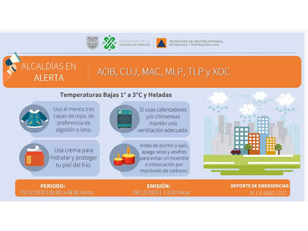 alerta naranja por frío