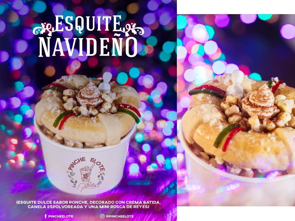 ¡Prueba estos esquites dulces y navideños de Pinche Elote!