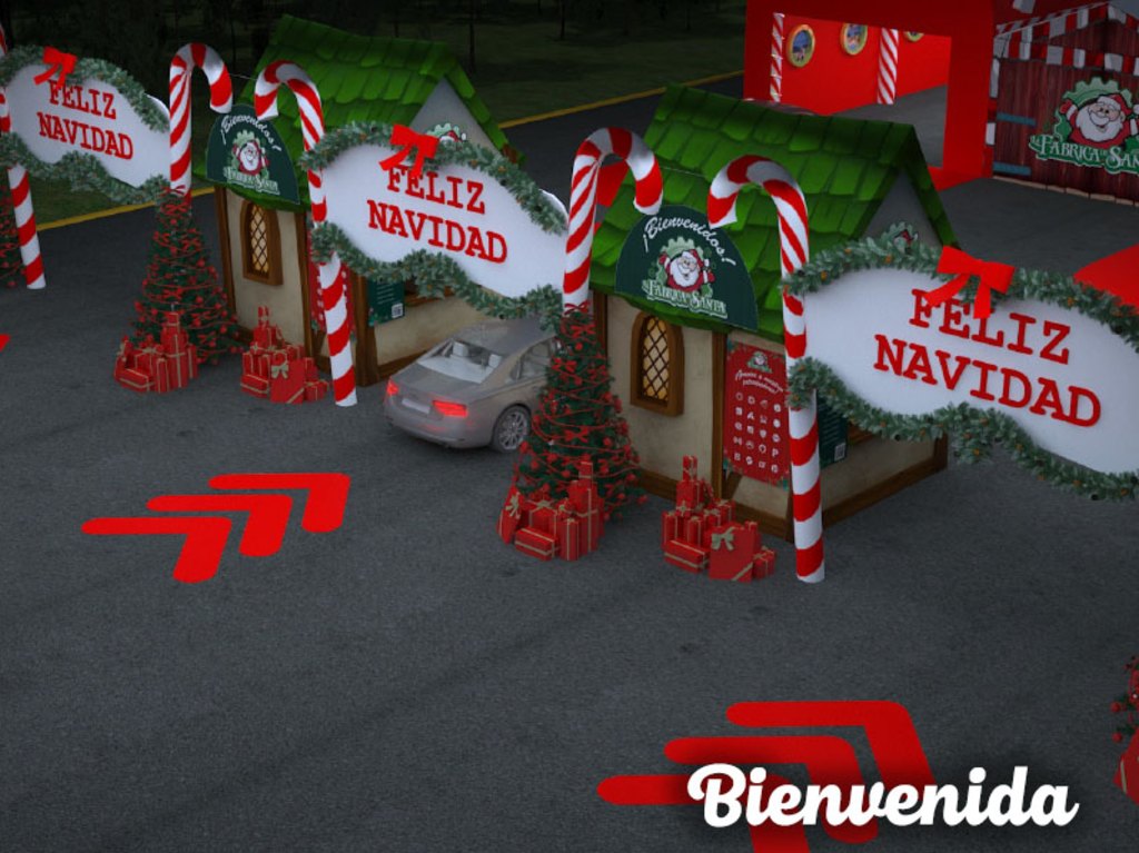 Visita La Fábrica de Santa en el Parque Bicentenario desde tu auto.