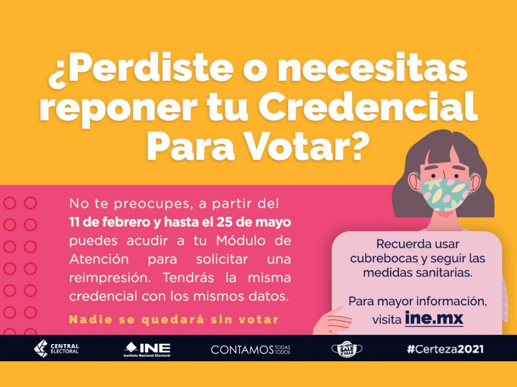 Reposición credencial para votar INE