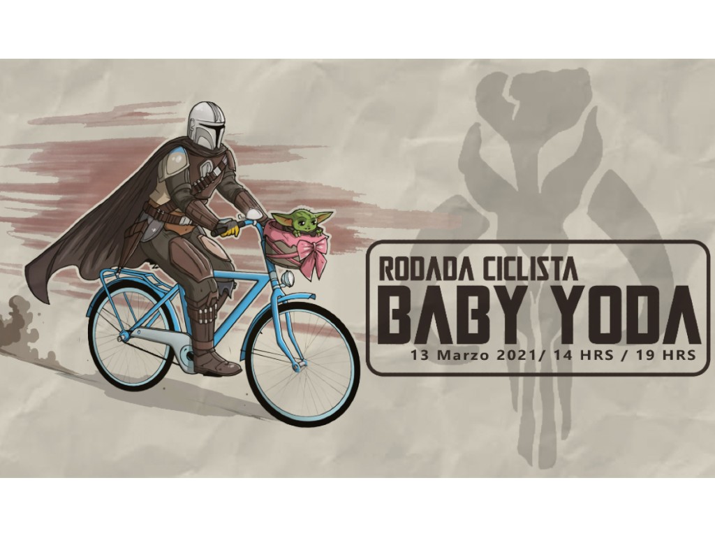 Rodada ciclista de Baby Yoda en CDMX
