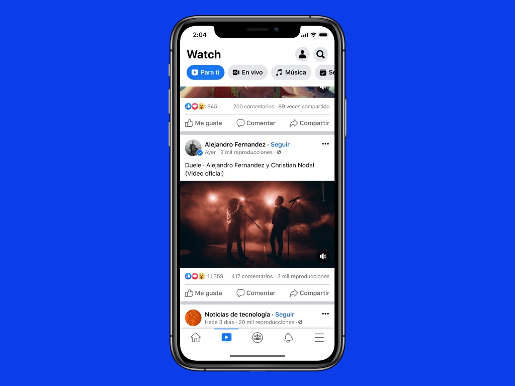 Facebook lanza videos musicales