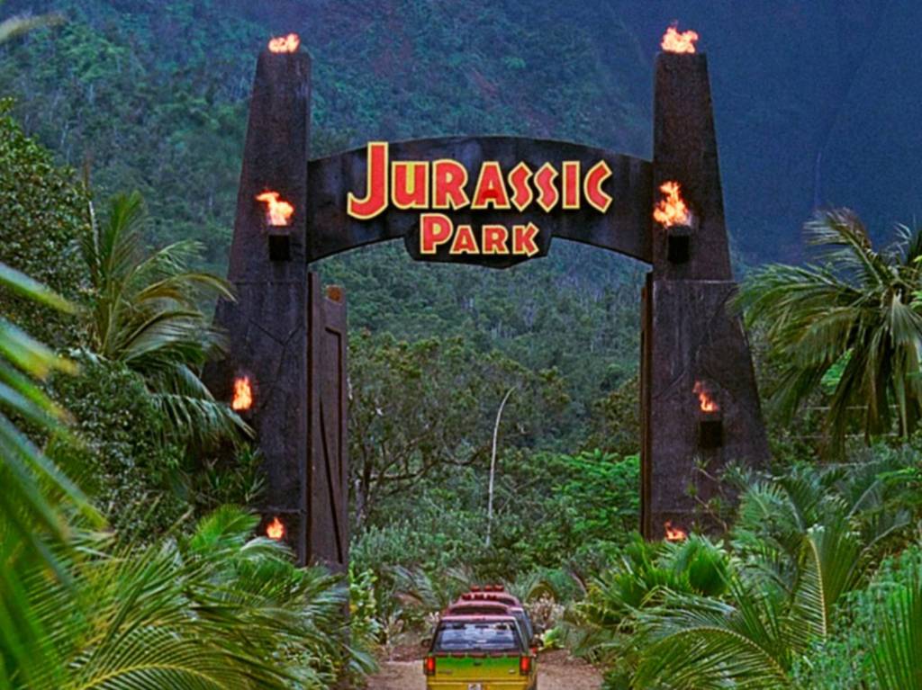 Mira Jurassic Park al aire libre