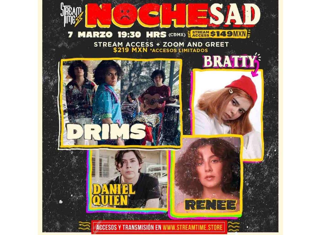 Noche Sad line up del concierto