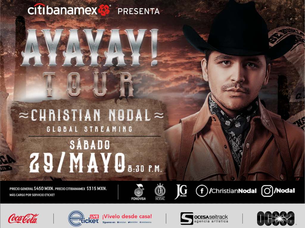 Ayayay! Tour el concierto vía streaming de Cristian Nodal