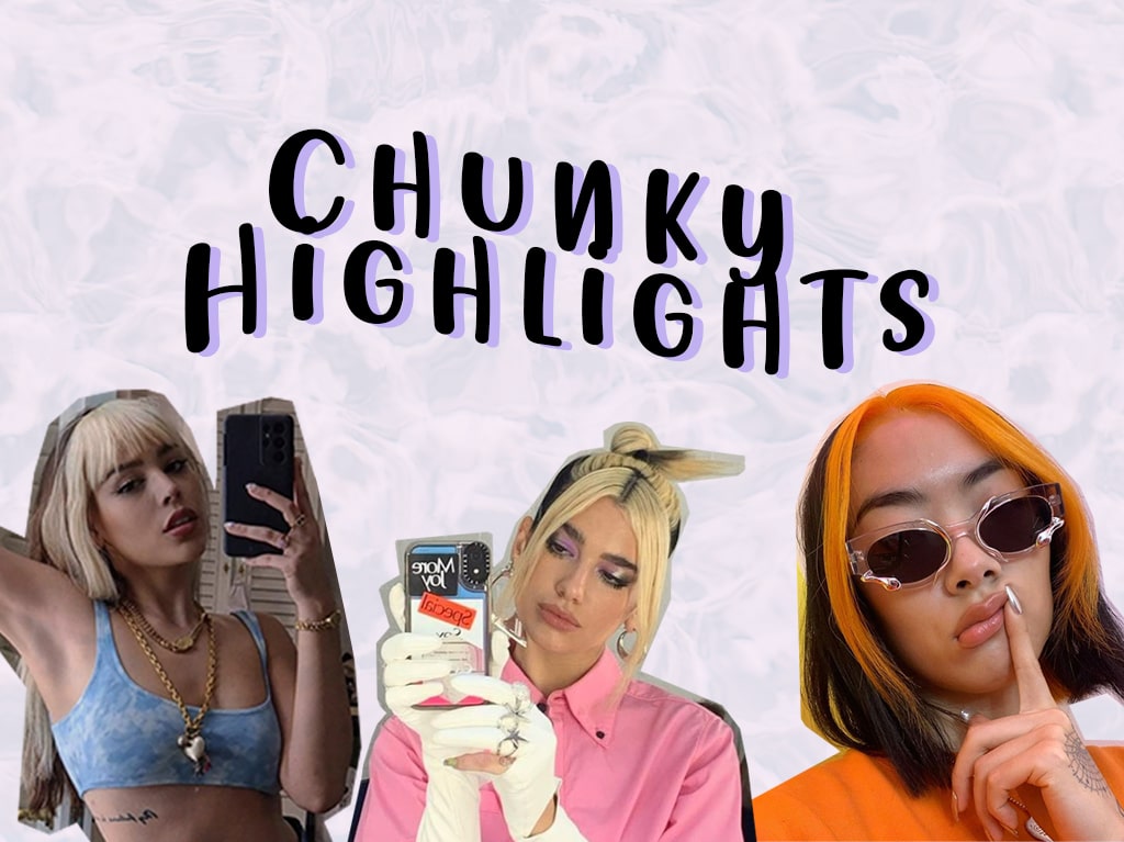 Chunky highlights: mechas de colores en el pelo que son tendencia