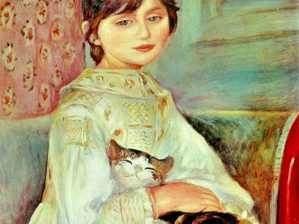 Exposición virtual para amantes de los gatos Julie Manet y su gato