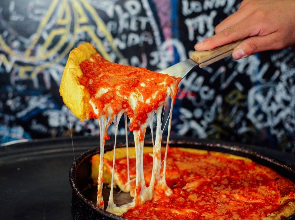 pizzas gigantes en CDMX estilo chicago