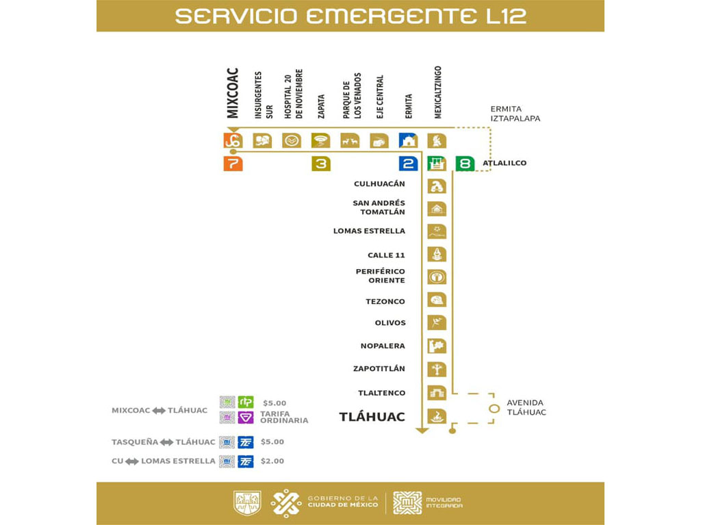 Ruta transporte linea 12 