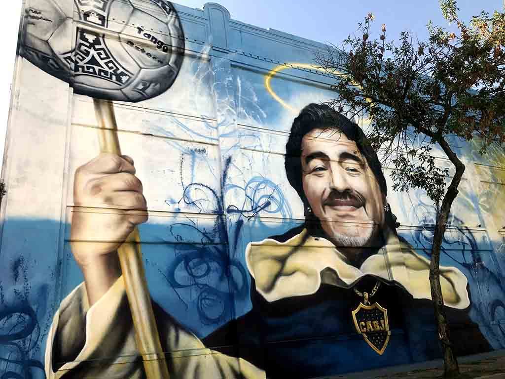 Murales de futbol en Buenos Aires