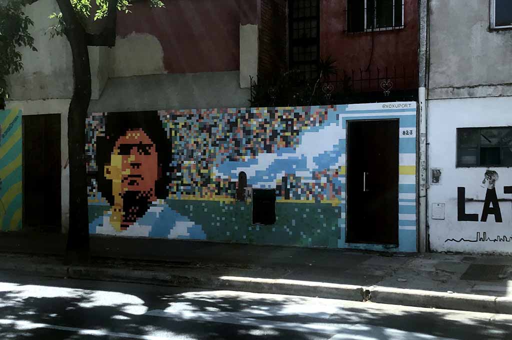 Murales de futbol en Buenos Aires