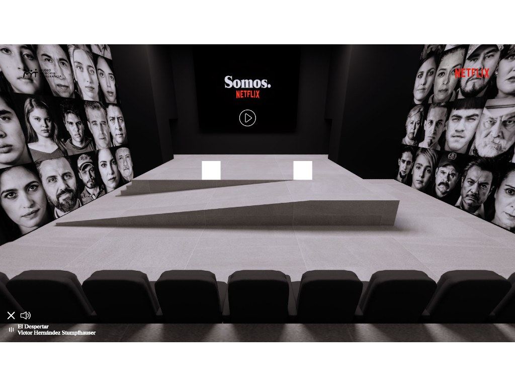 Auditorio exposición virtual Somos de Netflix