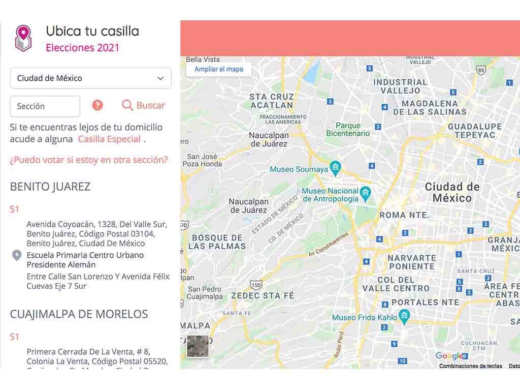 Dónde ubicar las casillas especiales en CDMX