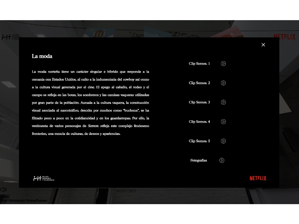 Núcleo tres exposición virtual Somos de Netflix