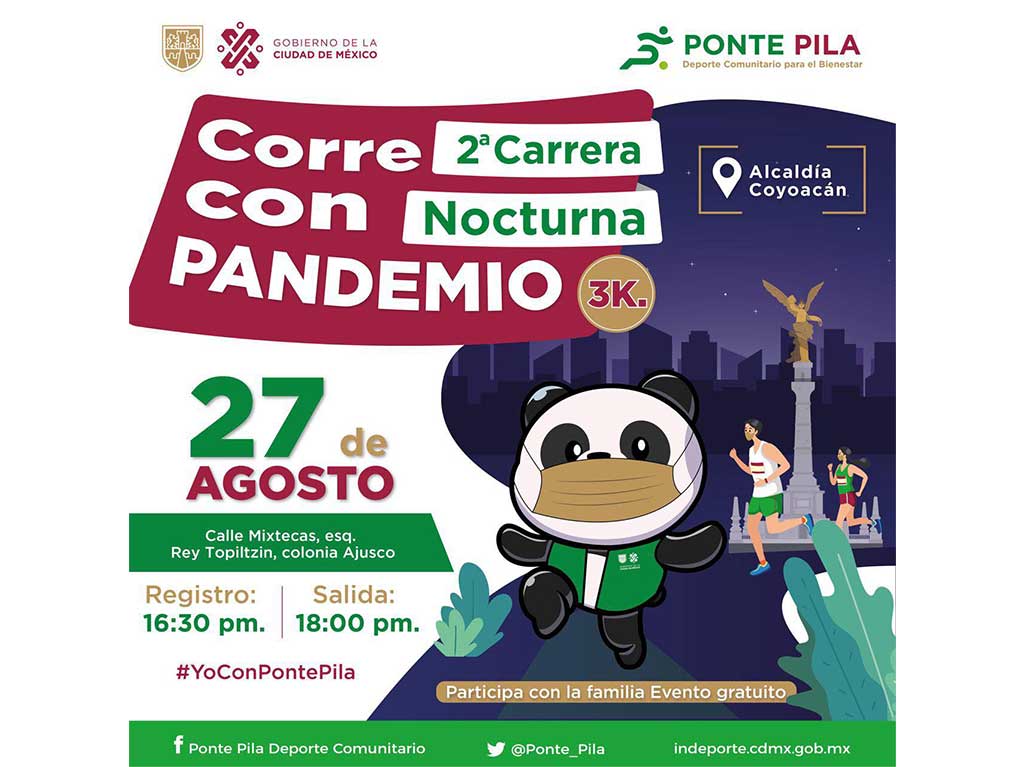 Corre con Pandemio en la segunda carrera recreativa nocturna de 3K