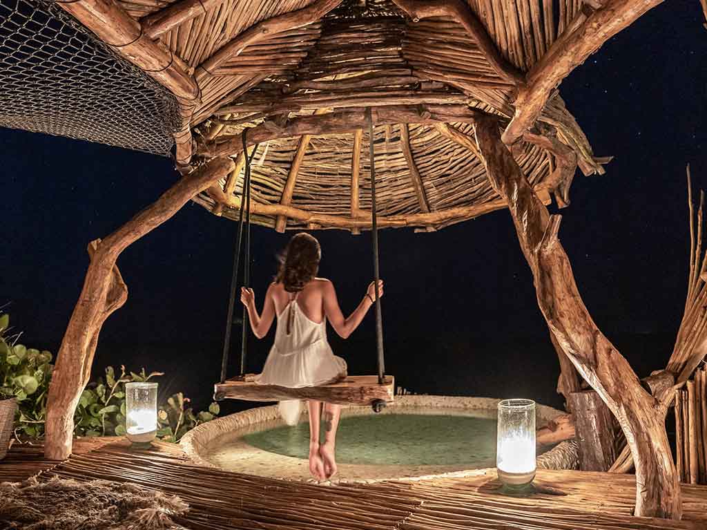 Azulik cabañas románticas en la playa de Tulum