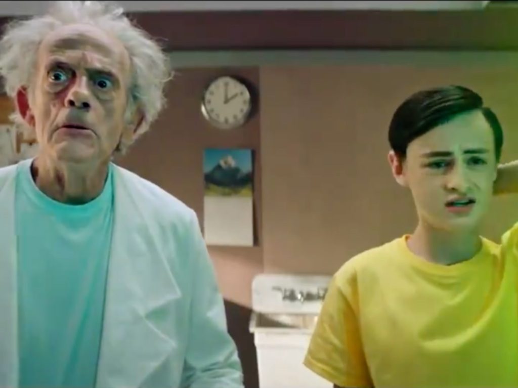 Mira el live action de Rick y Morty con Chrisopher Lloyd