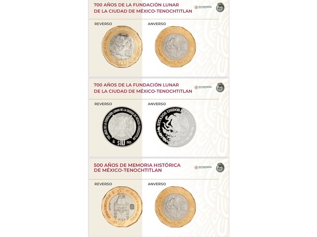 monedas conmemorativas veinte pesos