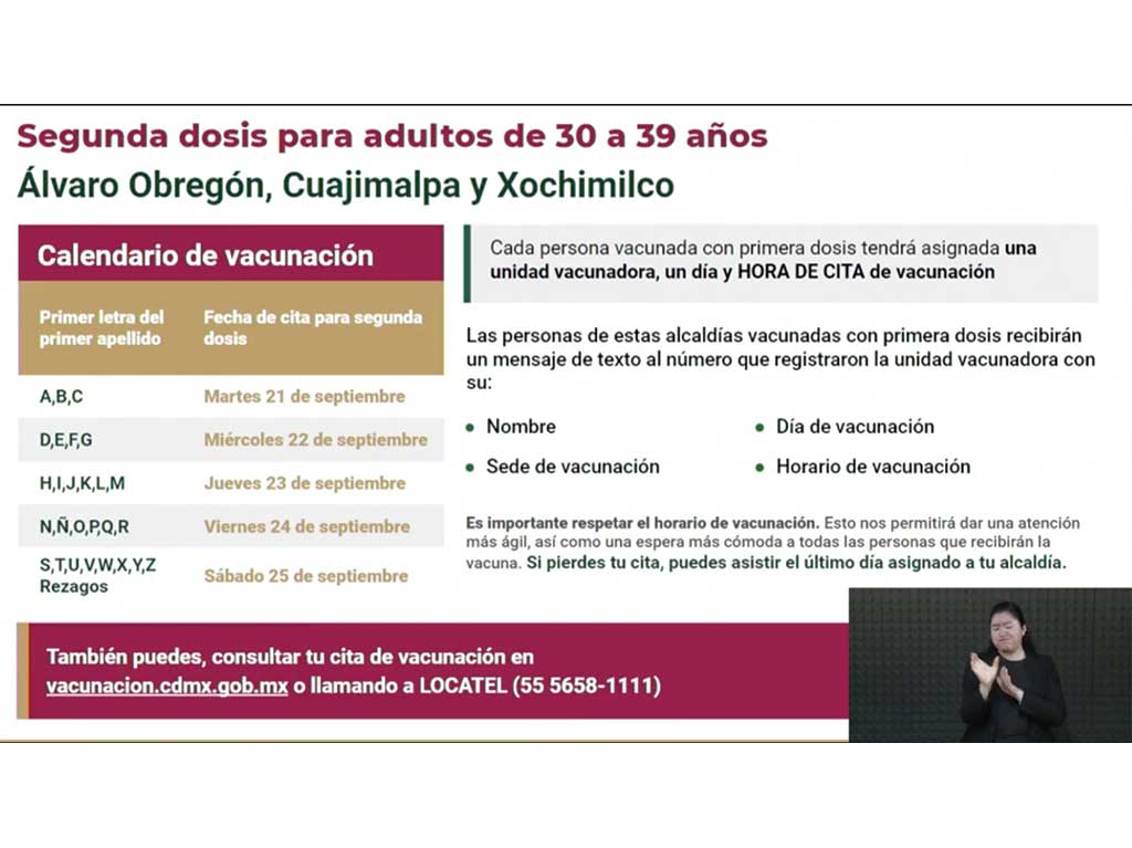 segundas dosis para adultos de 30 a 39 años en cdmx