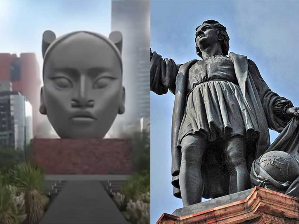 Tlali NO sustituirá a la estatua de Cristobal Colón en Reforma