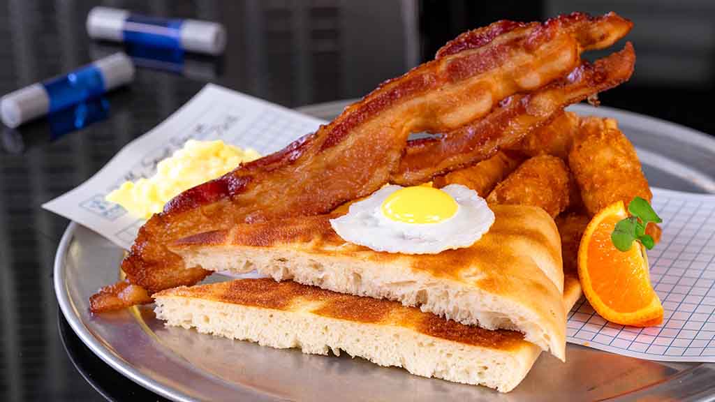 Avengers Campus Food & Beverage – Calculated Breakfast = E x 2 + (B+P)/T – Eggs Two Ways