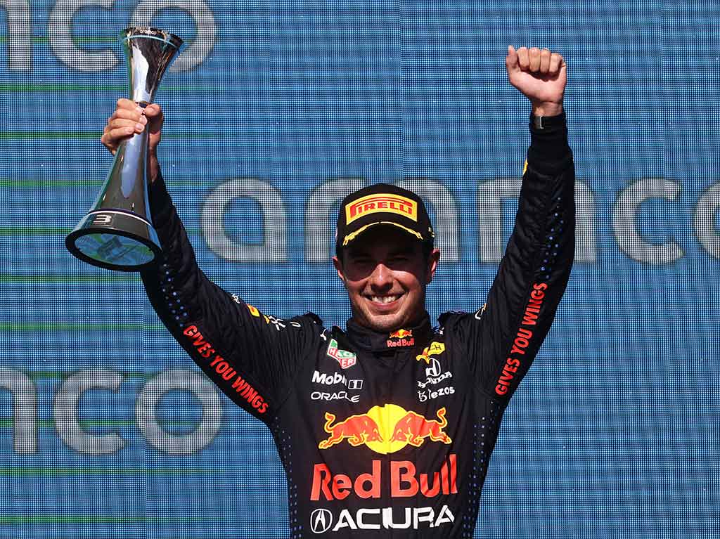 Checo Pérez obtiene podio en GP de USA