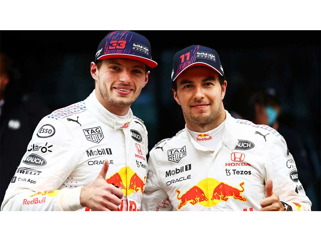 Checo Pérez y Max Verstappen