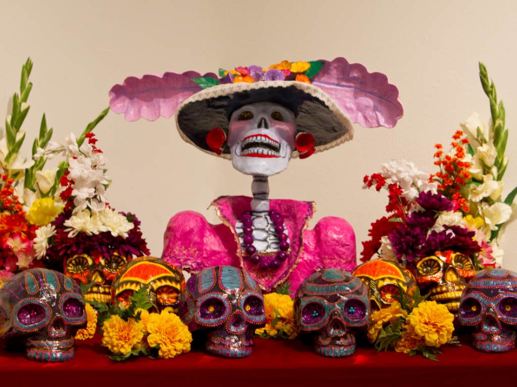 Romerías de Día de Muertos en la Central de Abasto ofrenda