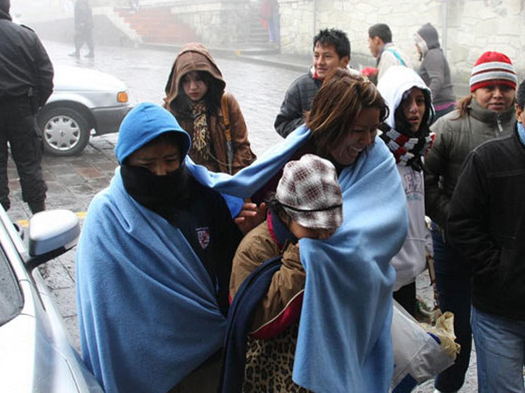 Bajas temperaturas en CDMX, familia.