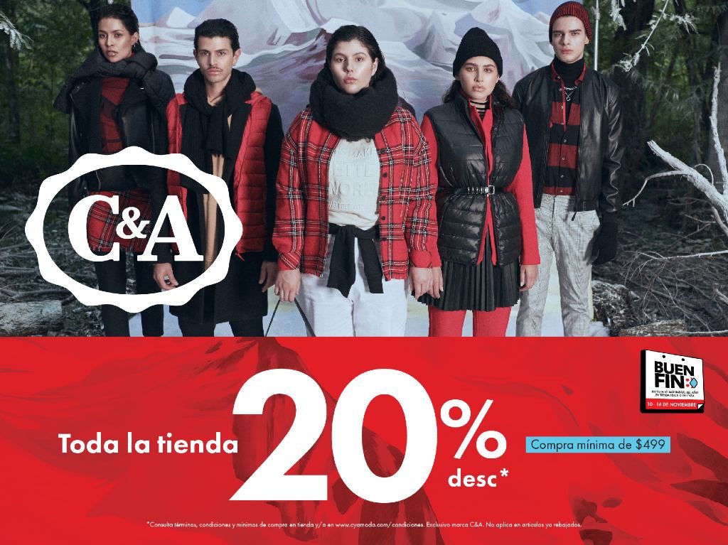 ¡Descuentos en C&A! Encuentra el outfit perfecto para todos en el Buen Fin