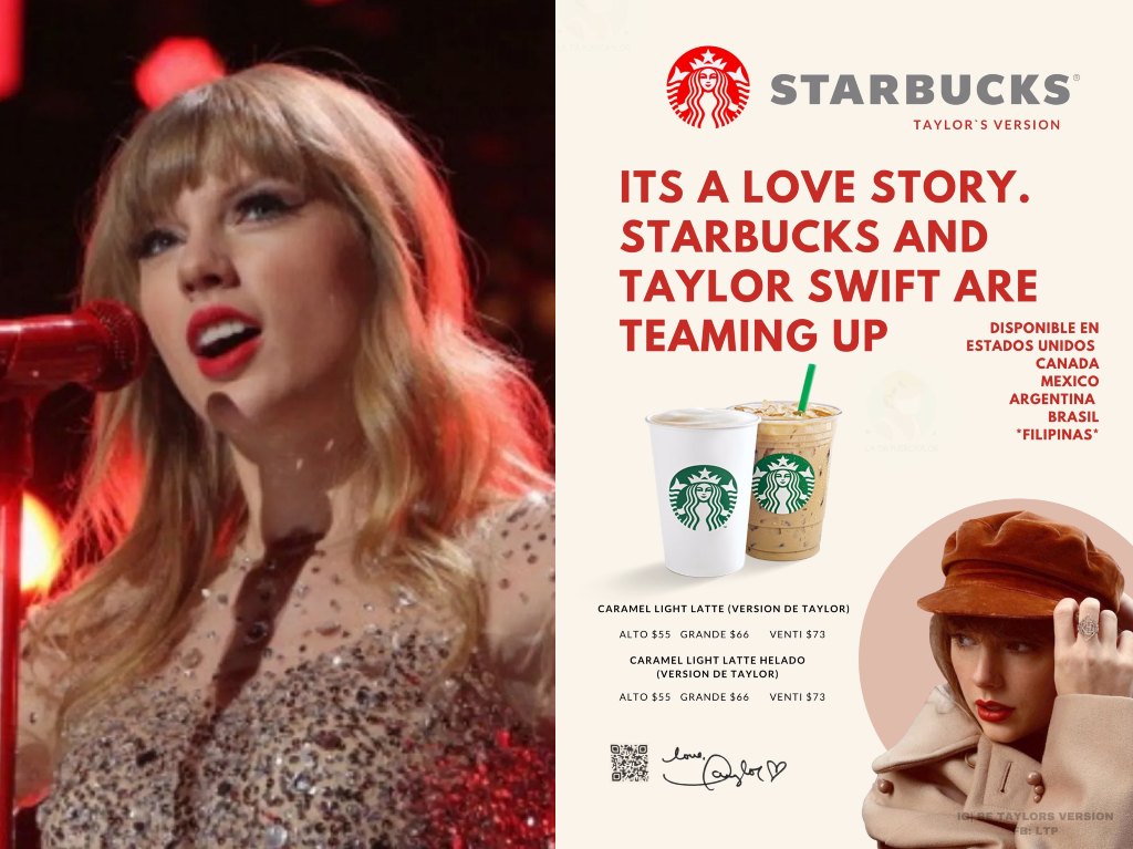 Este viernes podrás pedir bebida favorita de Taylor Swift en Starbucks 0