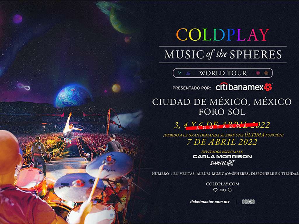 ¡Cuarta y última! Coldplay anuncia nueva fecha en México ¡conoce los precios!