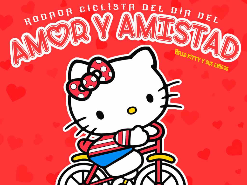 Rodada ciclista de Hello Kitty por San Valentín Portada