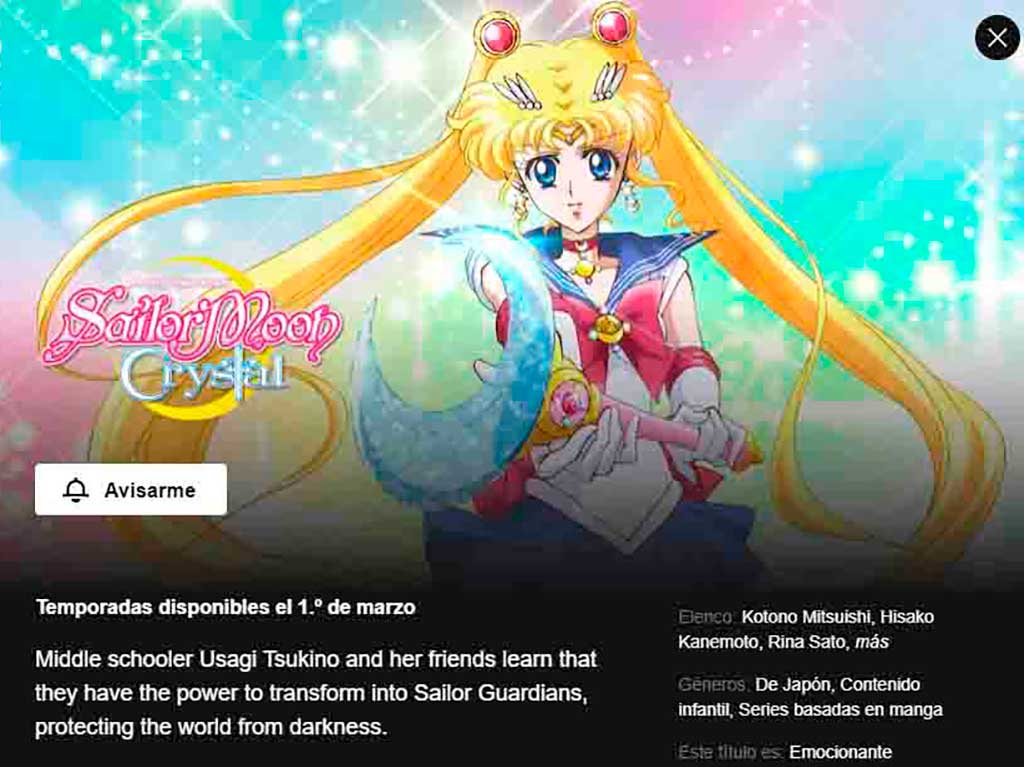 Sailor Moon Crystal Conoce la fecha de estreno en Netflix